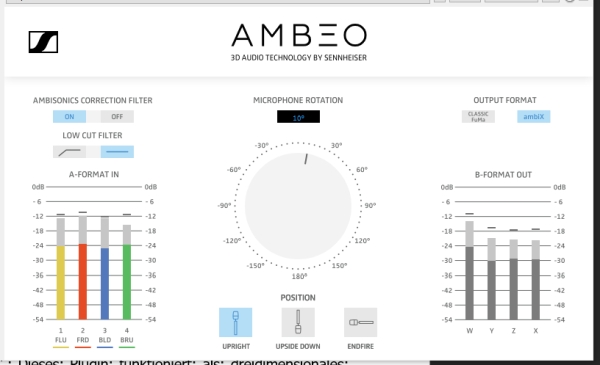 Das AMBEO A-B-Konverter Plugin von Sennheiser
