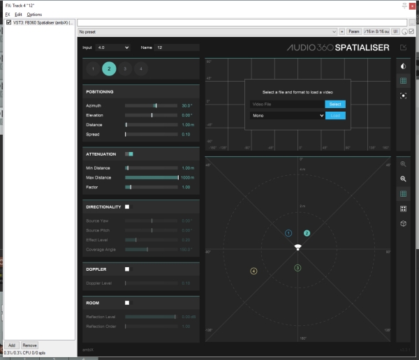 3.0 Surround-Signal im Facebook Spatialiser Plugin